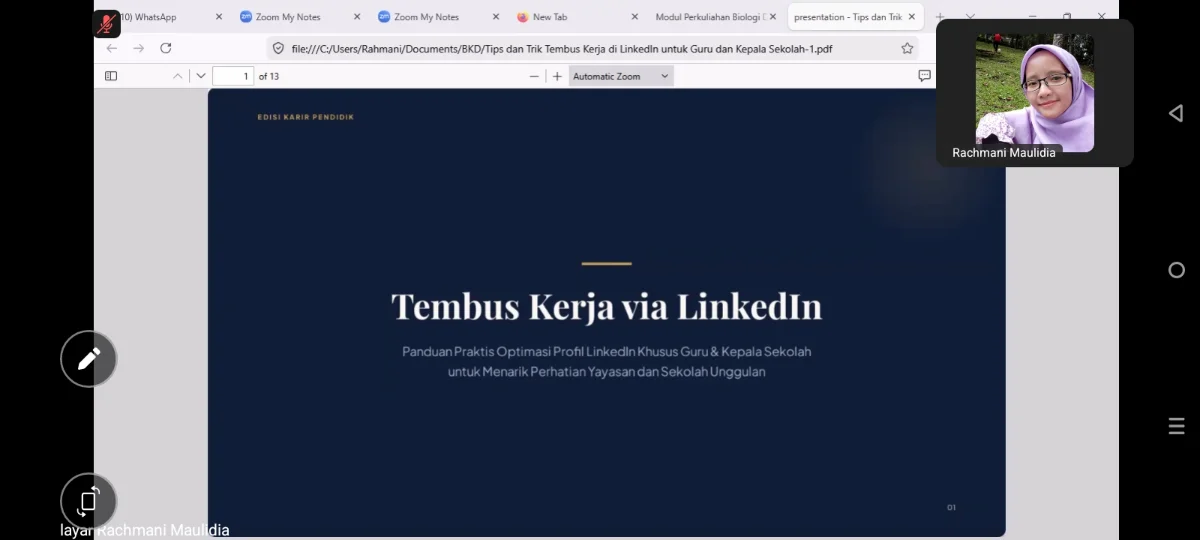 Pelatihan Go Digital: Mahasiswa Pendidikan IPA Dibekali Strategi Membangun Karier melalui LinkedIn
